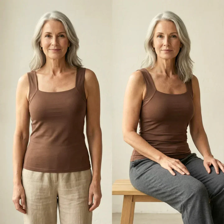 Roxanne: Built-In Comfort Bra Tank Top