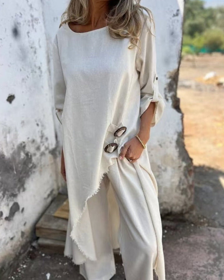 Isabelle Relaxed Linen-Blend Set for Effortless Comfort