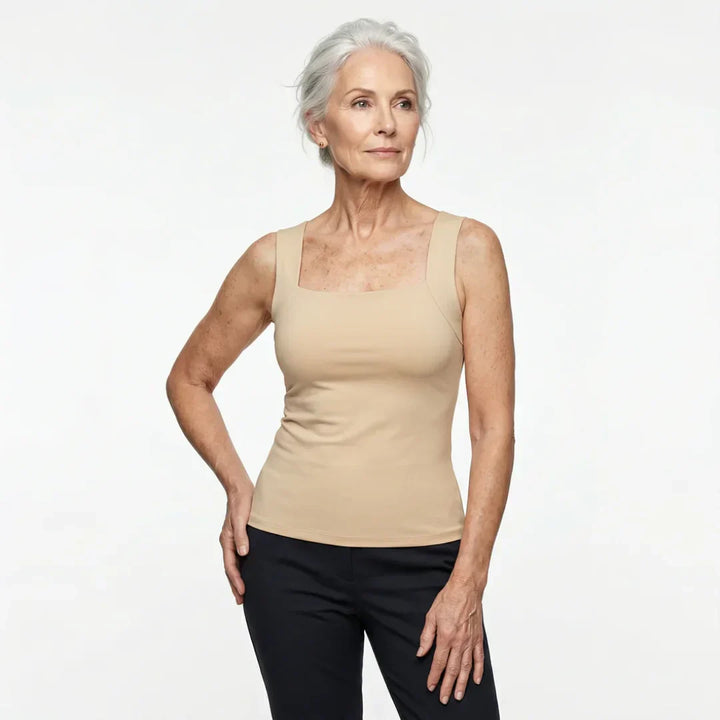 Roxanne: Built-In Comfort Bra Tank Top