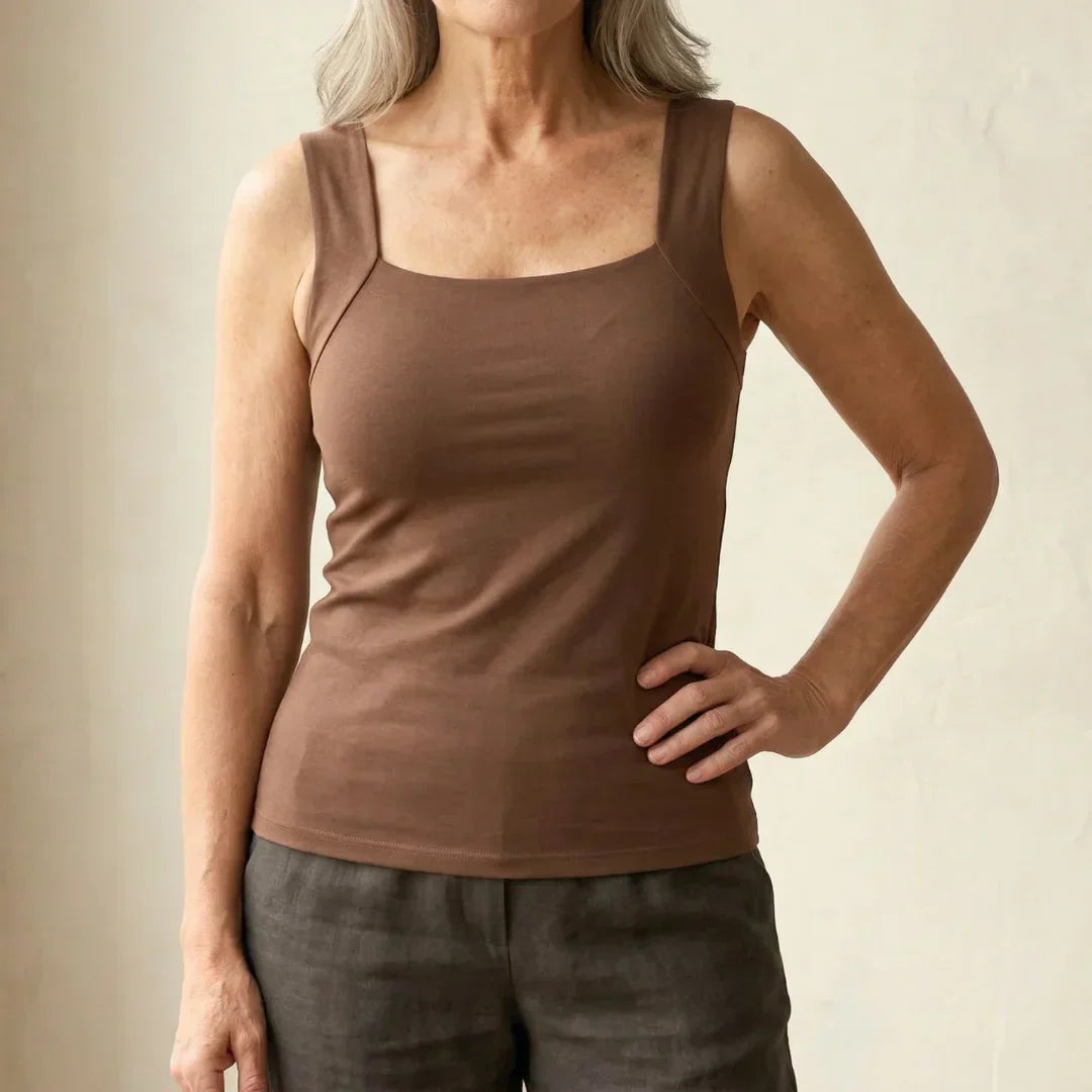 Roxanne: Built-In Comfort Bra Tank Top