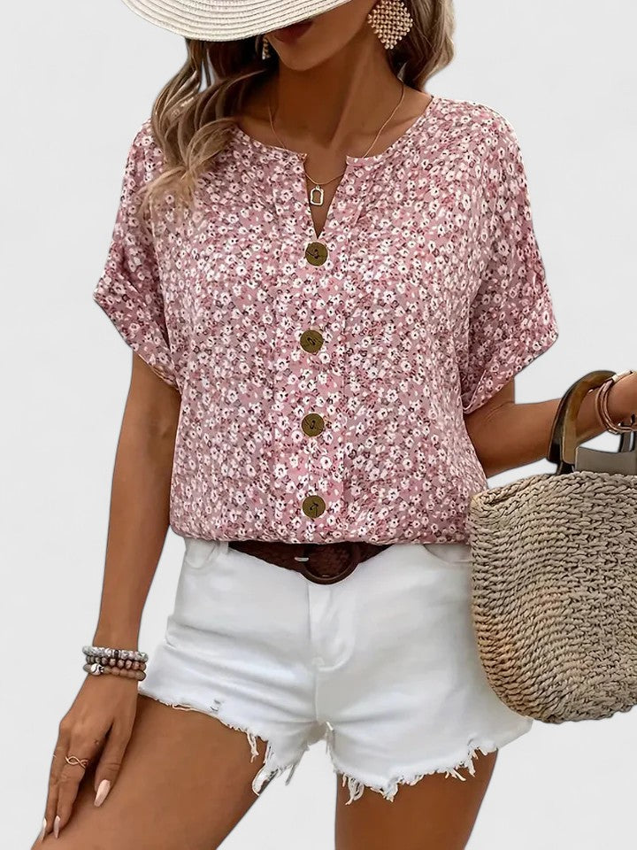 Sabine | Elegant Floral Summer Top - Lightweight, Flowing & Summer-Ready