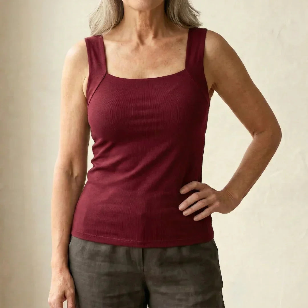 Roxanne: Built-In Comfort Bra Tank Top