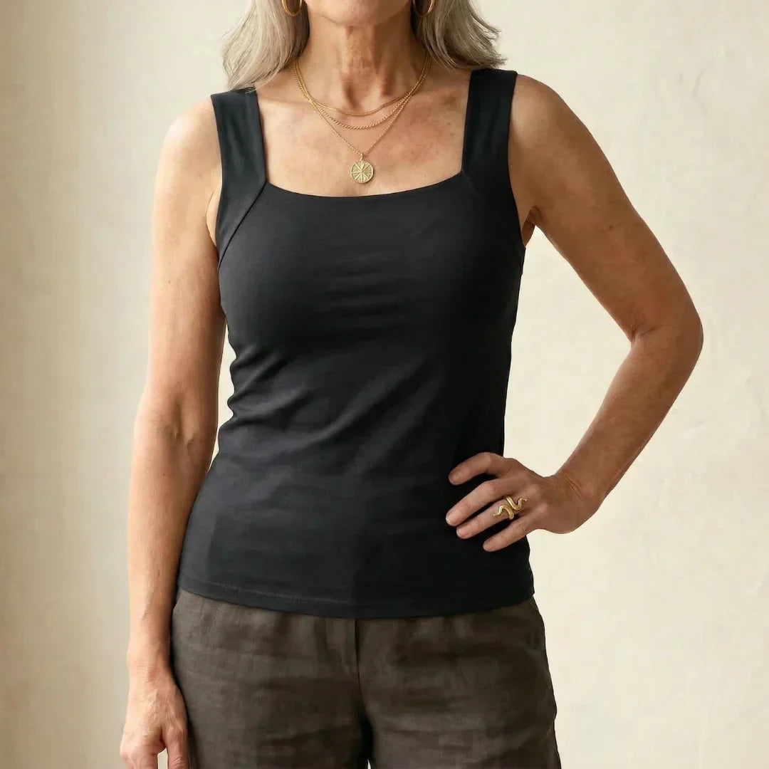 Roxanne: Built-In Comfort Bra Tank Top