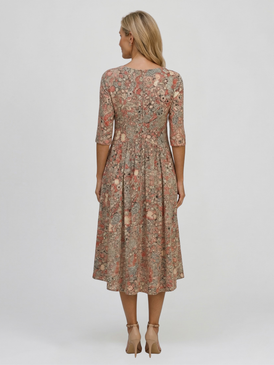 Alice Graceful V-Neck Midi Dress — Timeless Elegance in a Flattering Silhouette