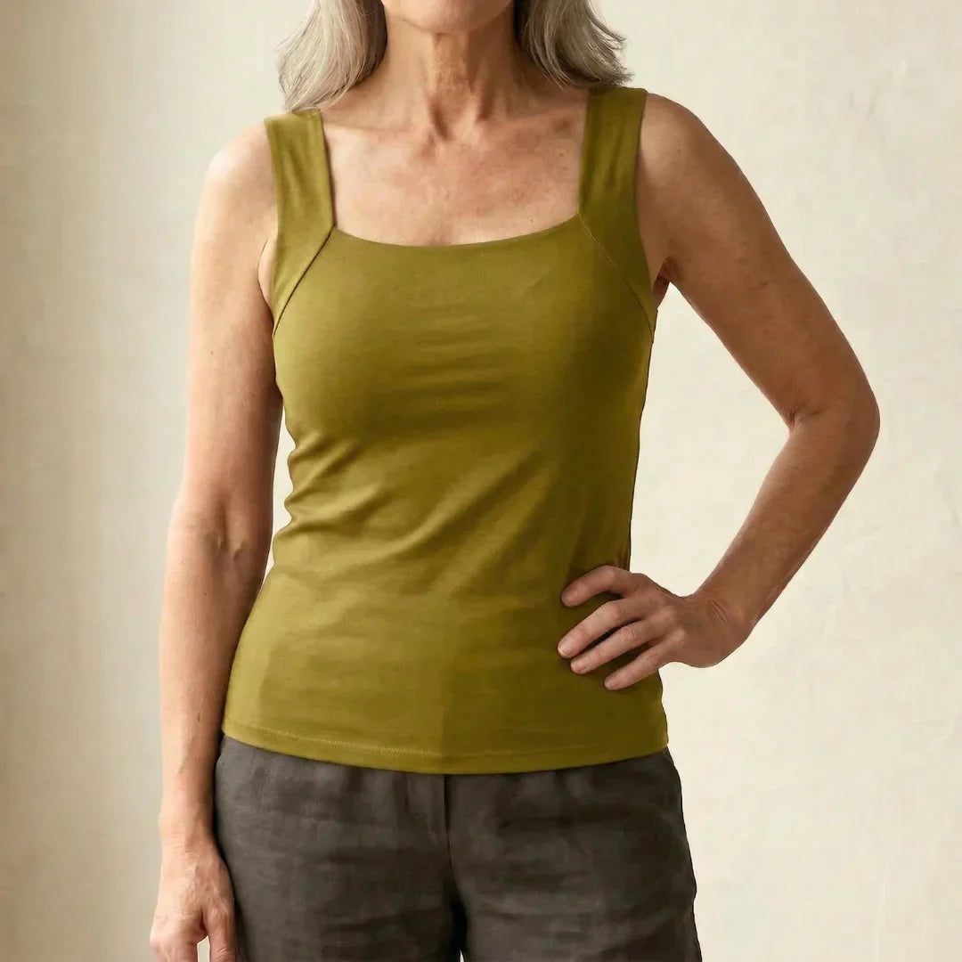 Roxanne: Built-In Comfort Bra Tank Top