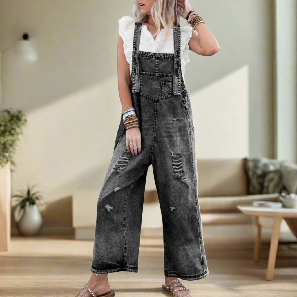 Colette │ Vintage Wash Adjustable Jumpsuit