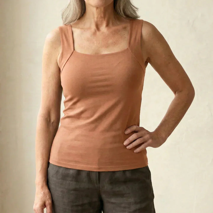 Roxanne: Built-In Comfort Bra Tank Top