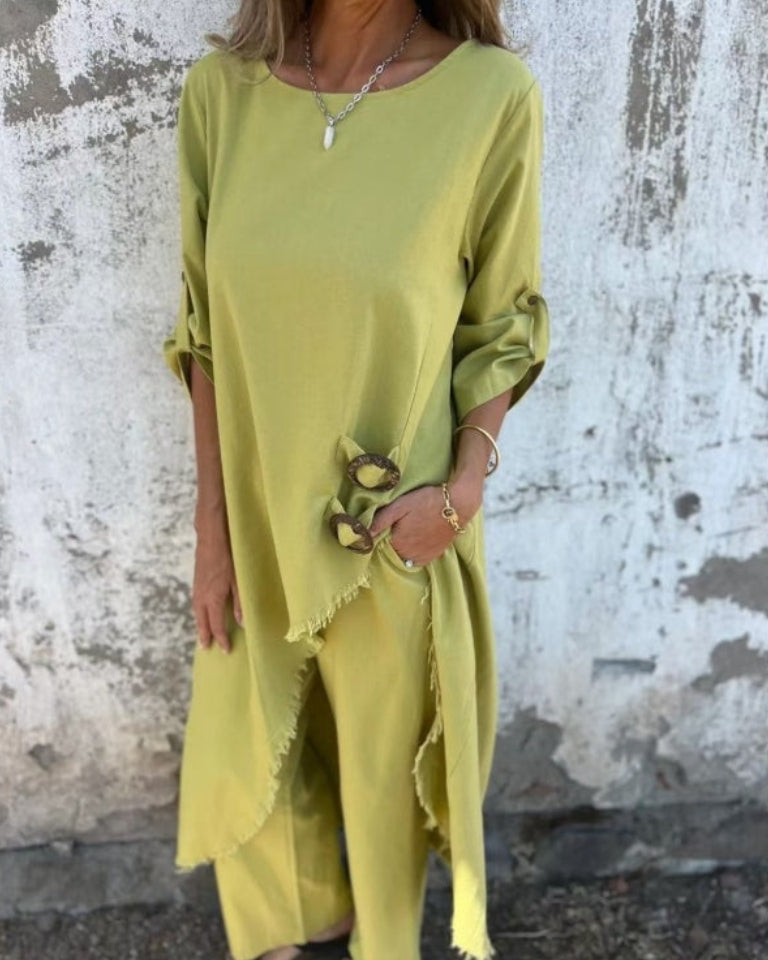Isabelle Relaxed Linen-Blend Set for Effortless Comfort