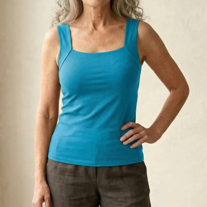 Roxanne: Built-In Comfort Bra Tank Top