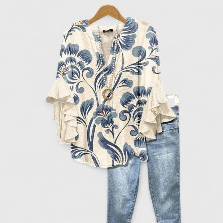 Aurelia – Showstopping Ruffle-Sleeve Blouse