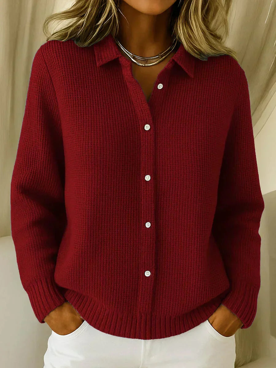 Katherine Textured Knit Button-Front Cardigan