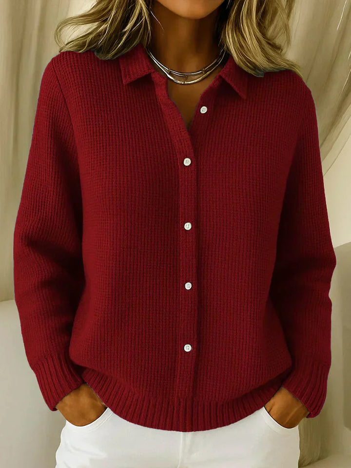 Katherine Textured Knit Button-Front Cardigan