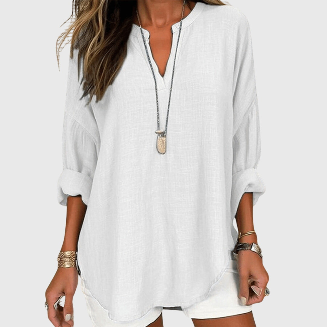 Lenara™ Flowy, Elegant Beach Shirt – Effortless, Breezy Summer Style