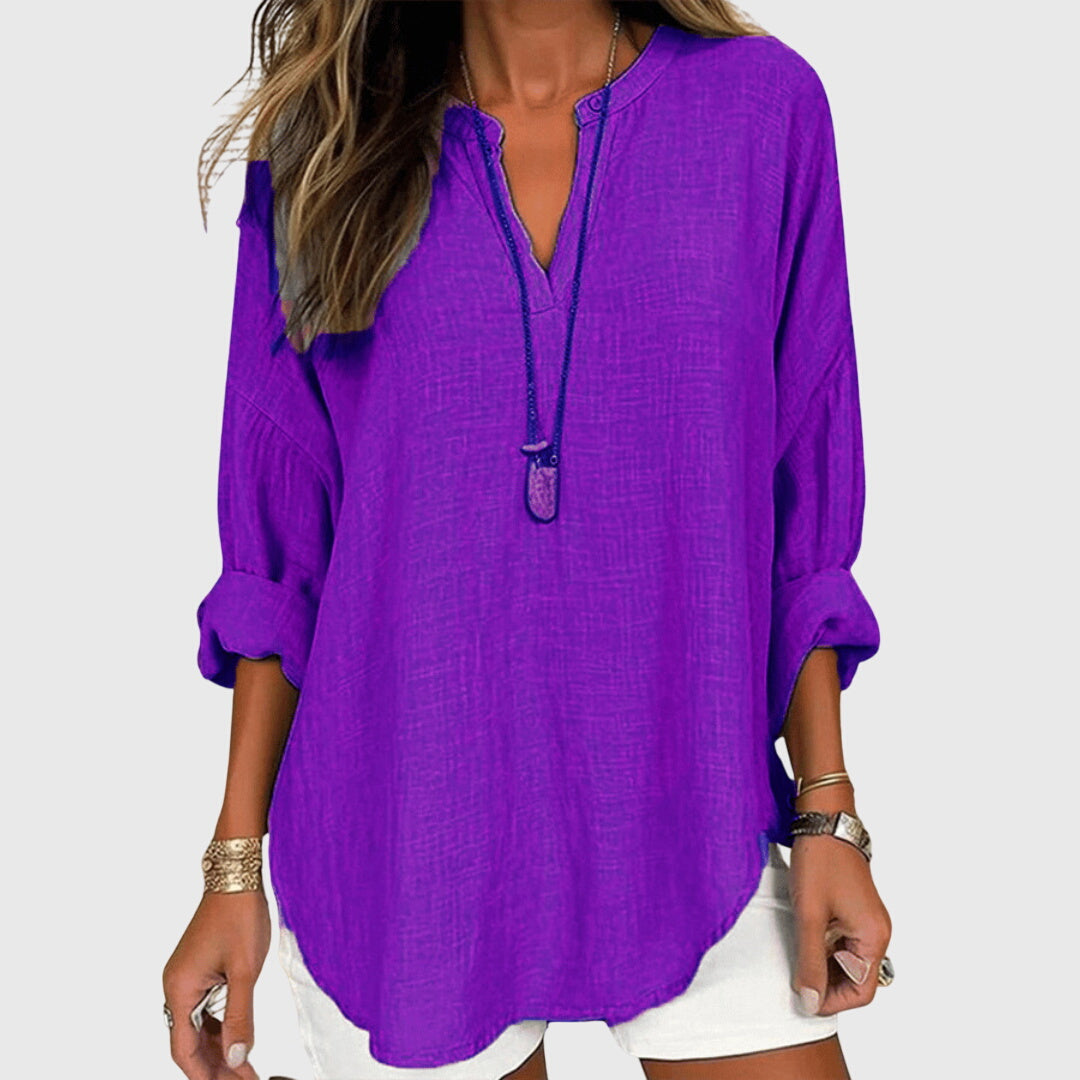 Lenara™ Flowy, Elegant Beach Shirt – Effortless, Breezy Summer Style