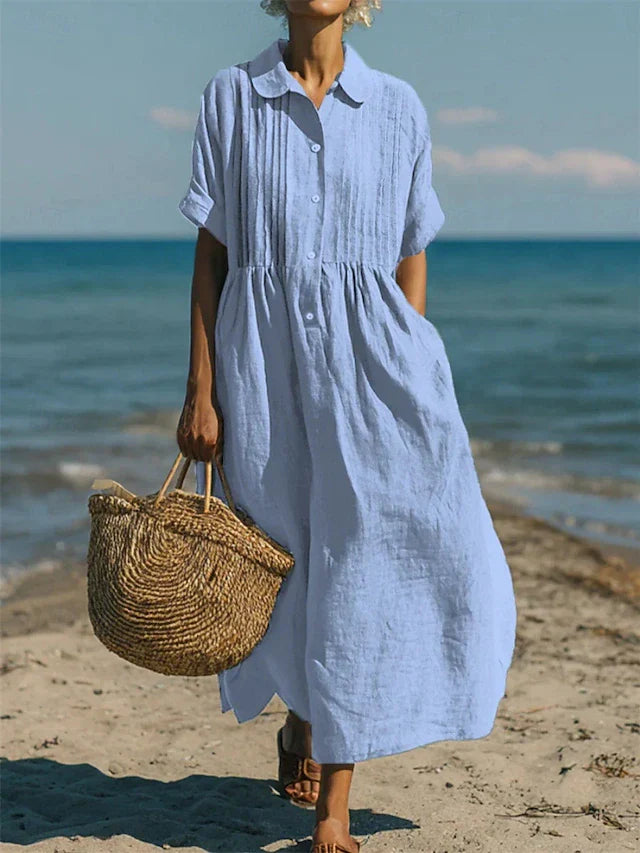 Alice Cotton Button-Front Shirt Dress
