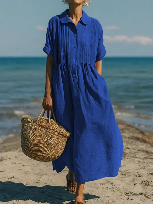 Alice Cotton Button-Front Shirt Dress