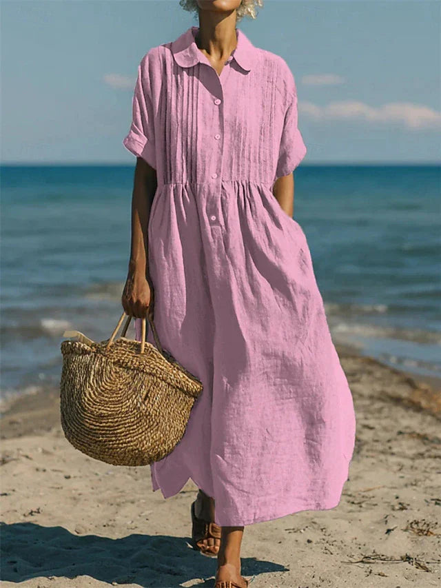 Alice Cotton Button-Front Shirt Dress