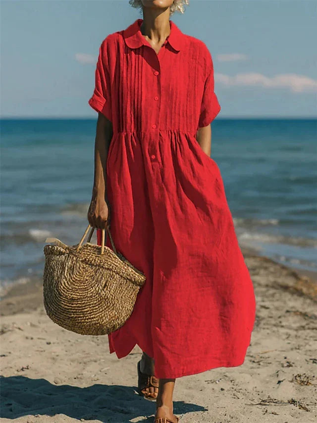 Alice Cotton Button-Front Shirt Dress