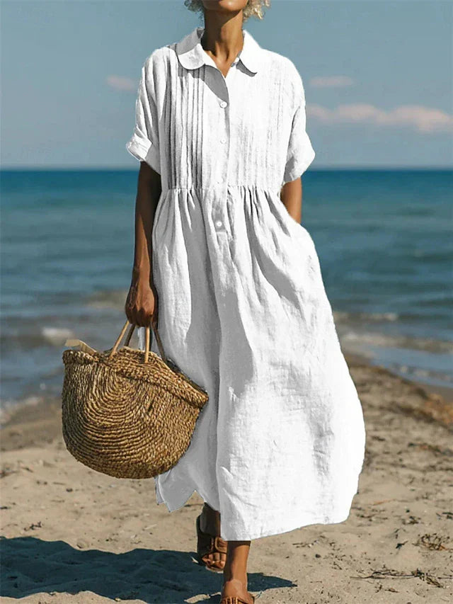 Alice Cotton Button-Front Shirt Dress