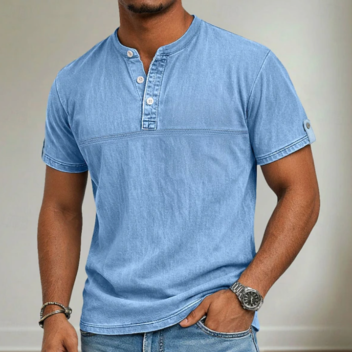 Chris - Stand-Collar Short-Sleeve Shirt
