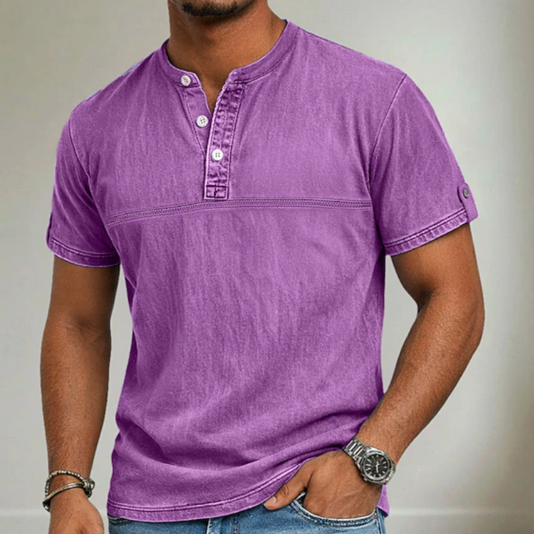 Chris - Stand-Collar Short-Sleeve Shirt