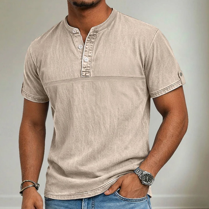 Chris - Stand-Collar Short-Sleeve Shirt