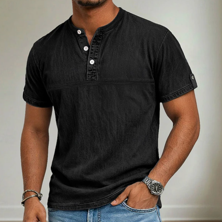 Chris - Stand-Collar Short-Sleeve Shirt