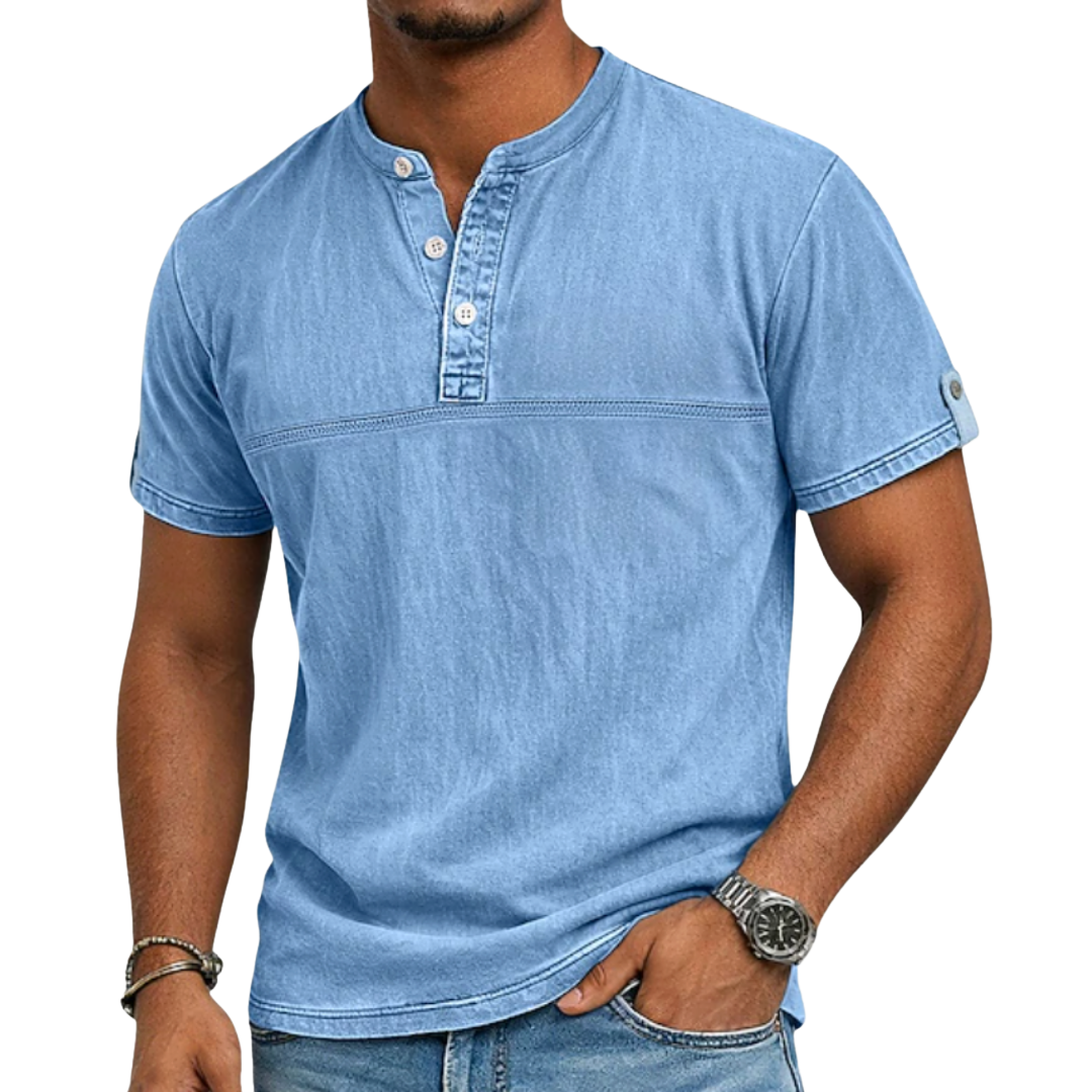 Chris - Stand-Collar Short-Sleeve Shirt