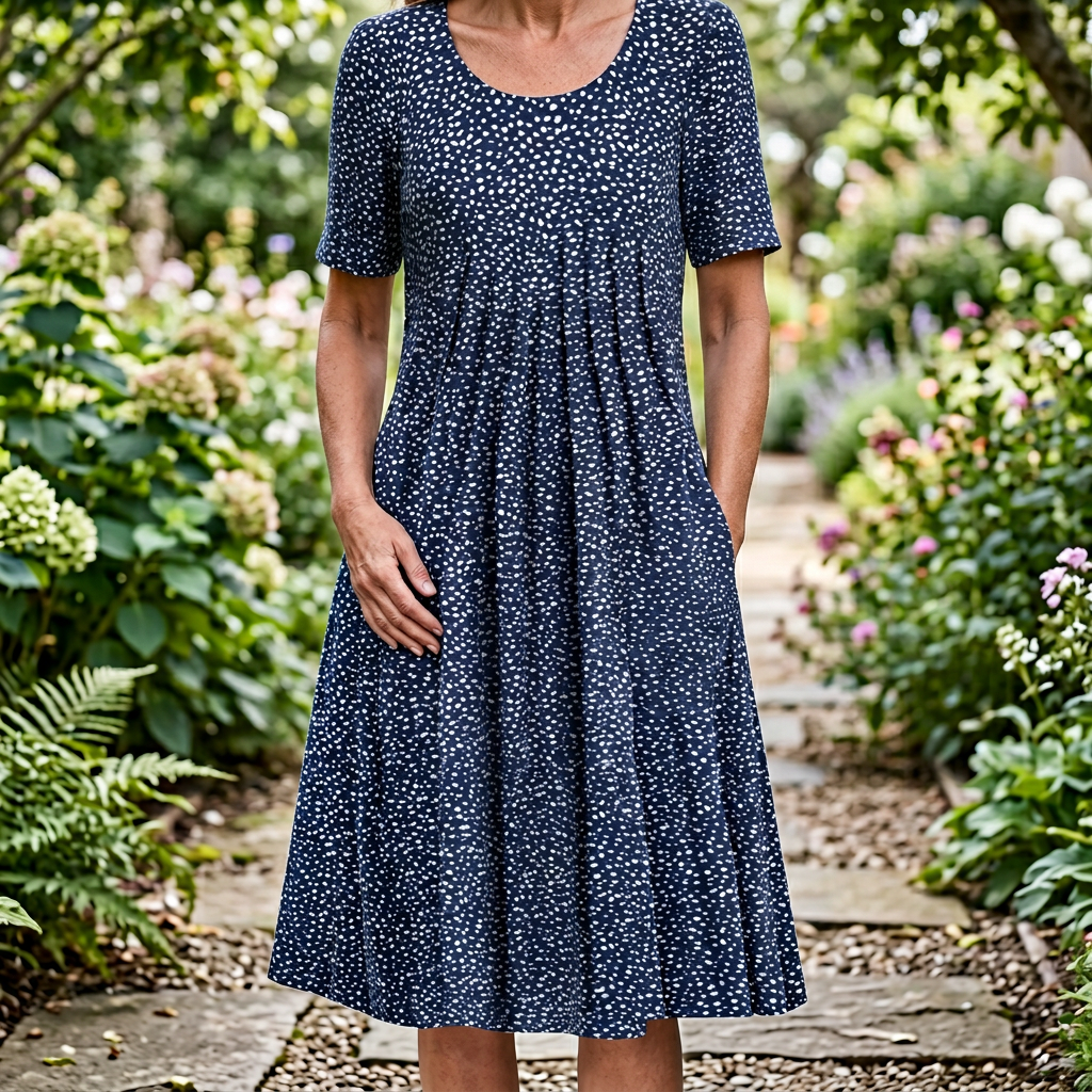 Destiny Cotton Dress with Gentle Tummy Coverage
