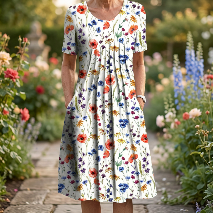 Destiny Cotton Dress with Gentle Tummy Coverage