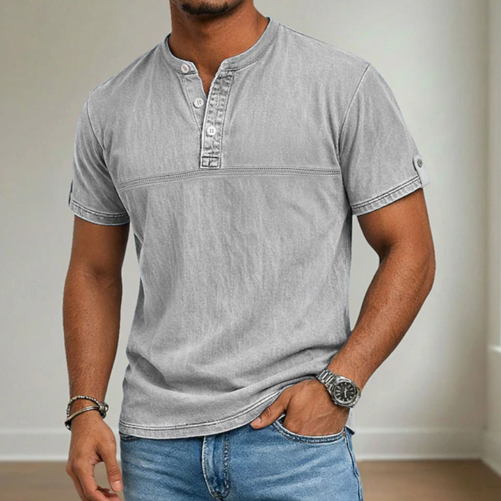 Chris - Stand-Collar Short-Sleeve Shirt