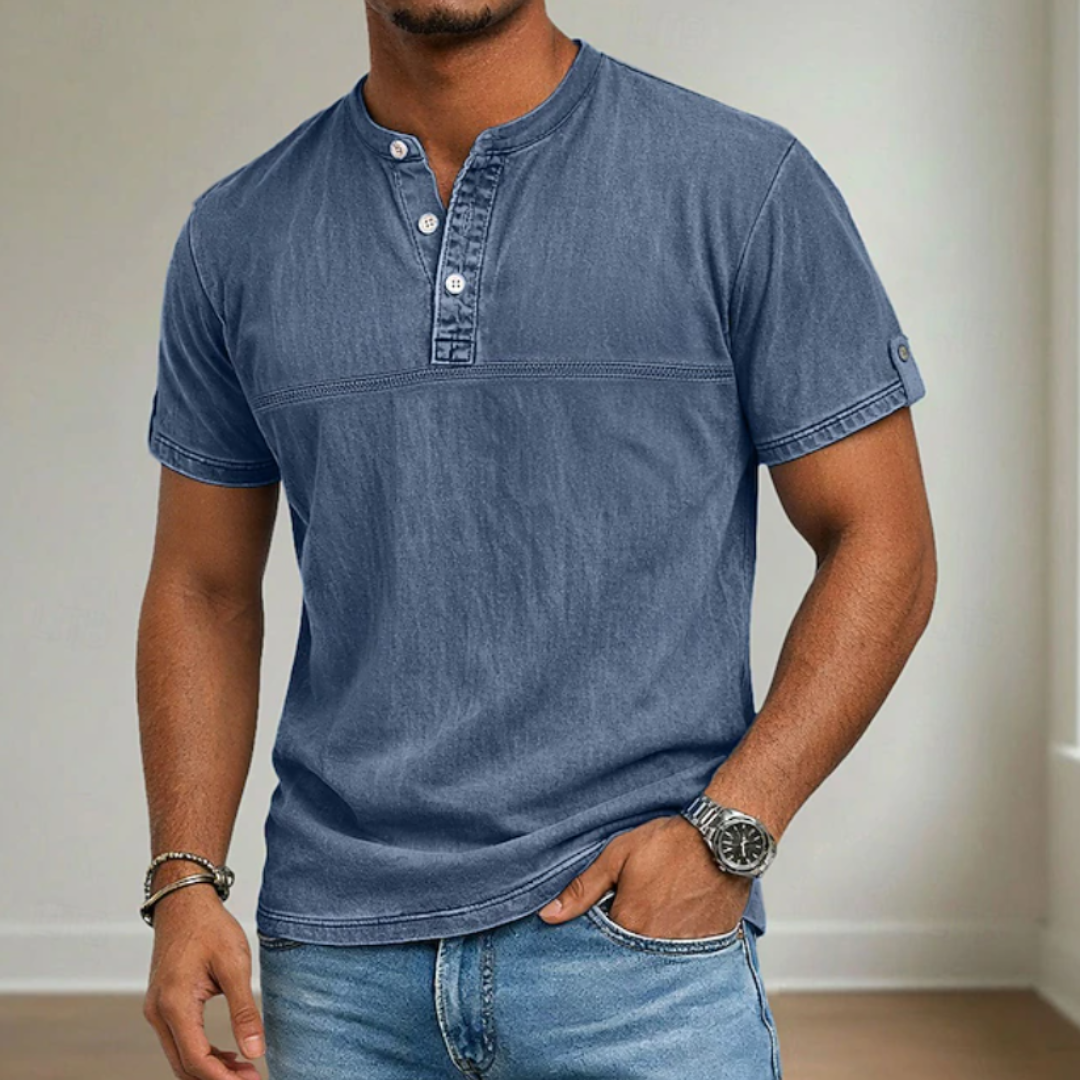 Chris - Stand-Collar Short-Sleeve Shirt