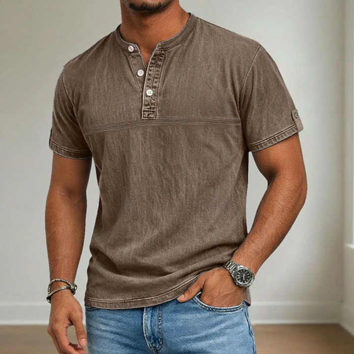 Chris - Stand-Collar Short-Sleeve Shirt