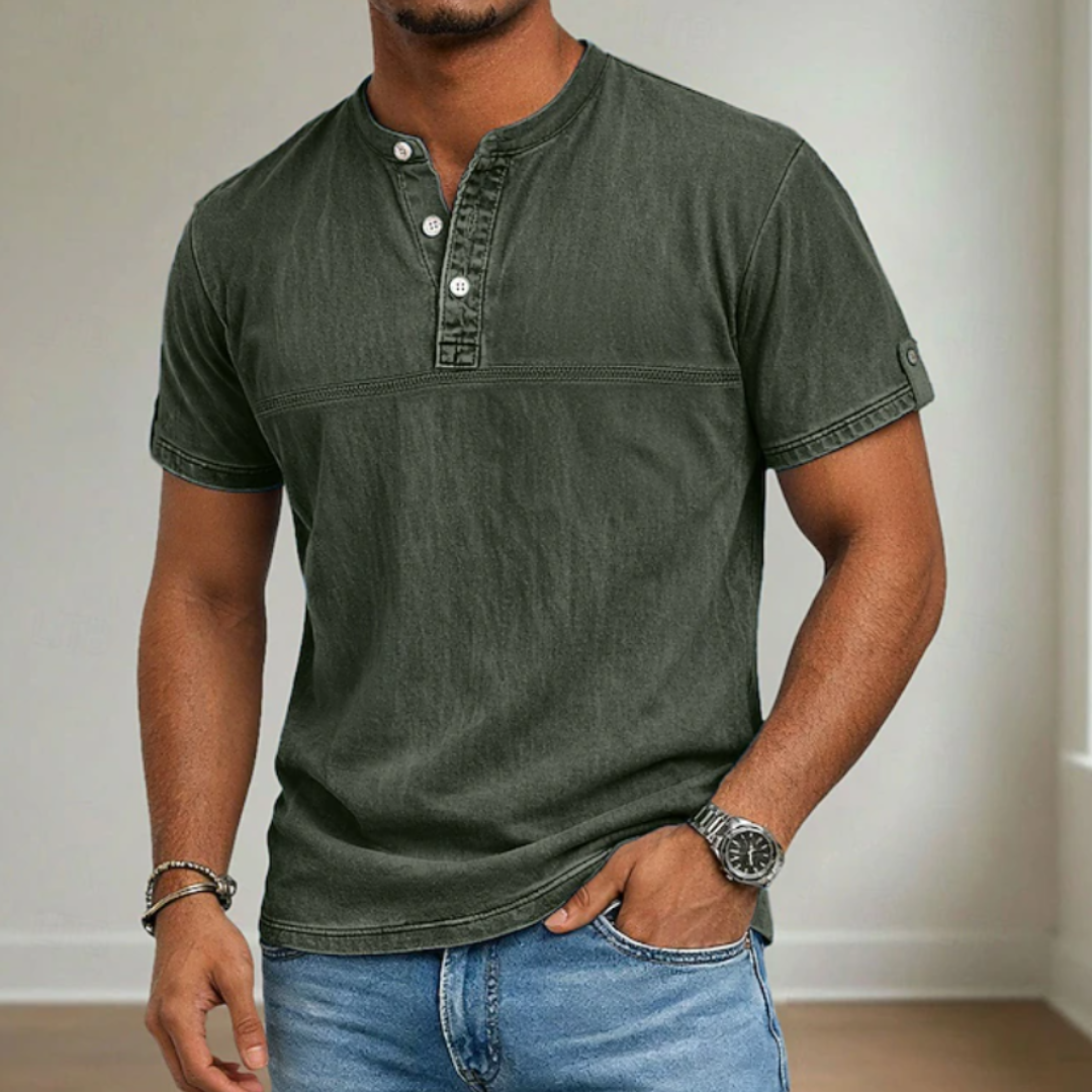 Chris - Stand-Collar Short-Sleeve Shirt