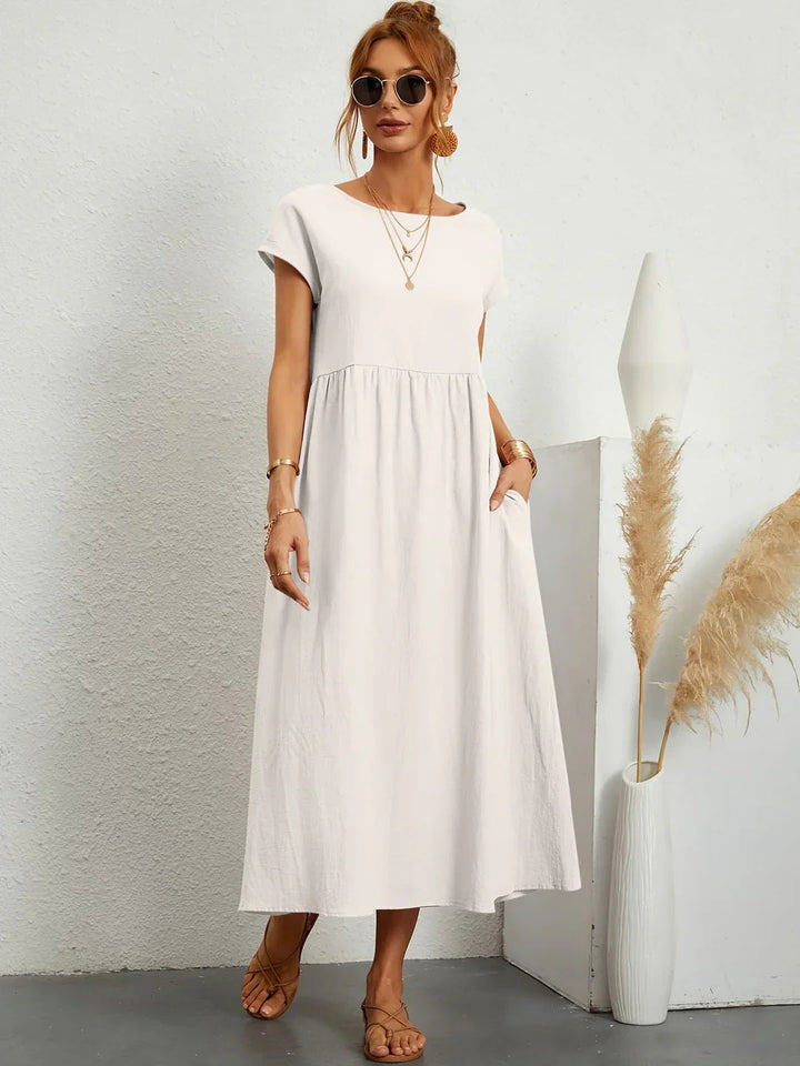 Ella™ Effortless Cotton Dress — Everyday Comfort & Timeless Style