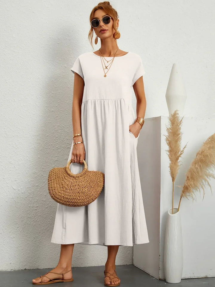 Ella™ Effortless Cotton Dress — Everyday Comfort & Timeless Style