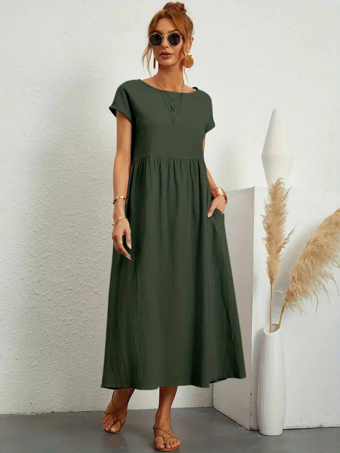 Ella™ Effortless Cotton Dress — Everyday Comfort & Timeless Style