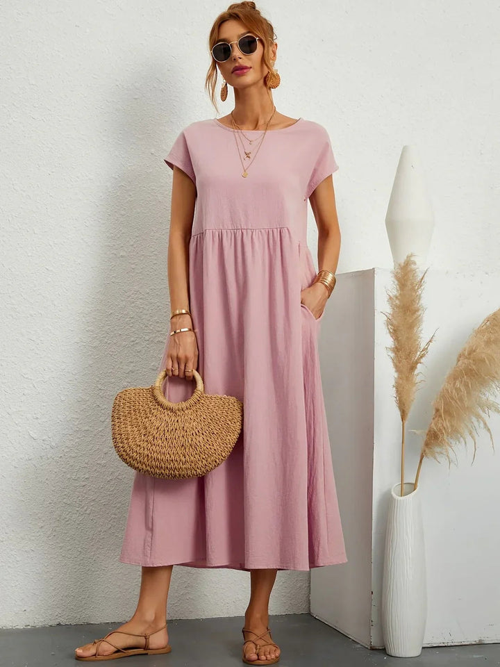 Ella™ Effortless Cotton Dress — Everyday Comfort & Timeless Style
