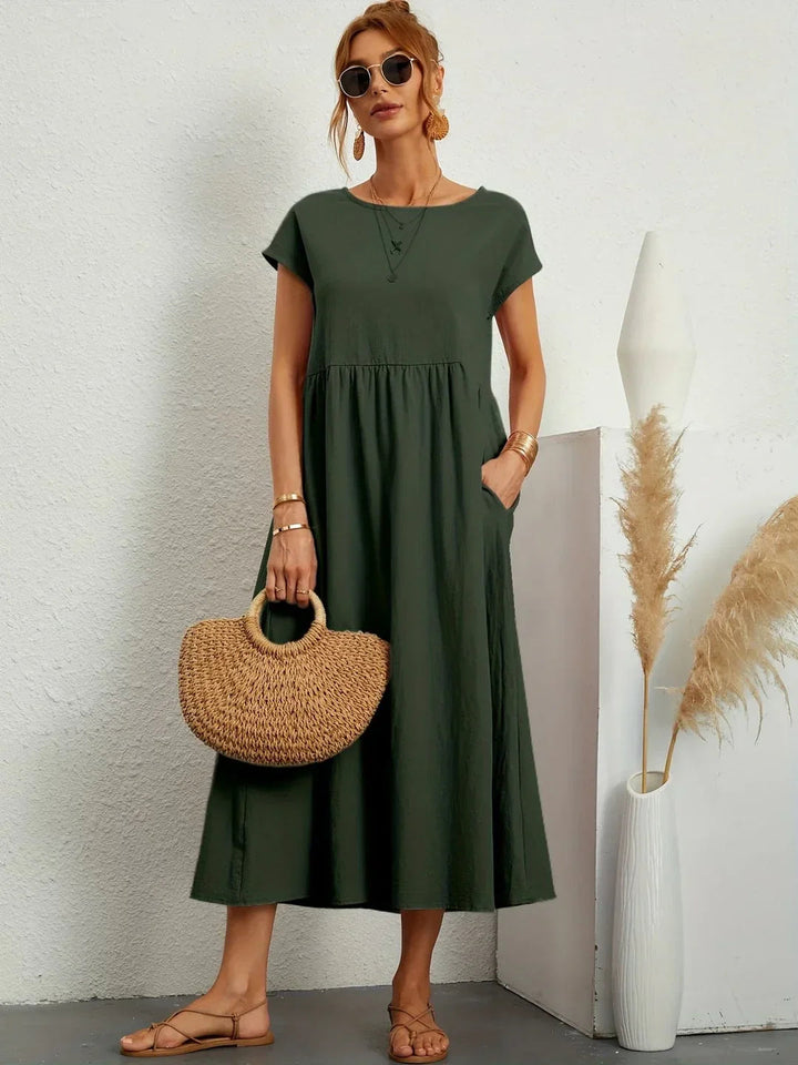 Ella™ Effortless Cotton Dress — Everyday Comfort & Timeless Style