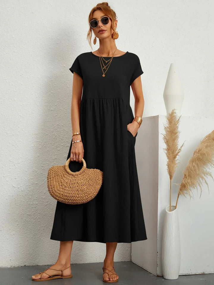 Ella™ Effortless Cotton Dress — Everyday Comfort & Timeless Style
