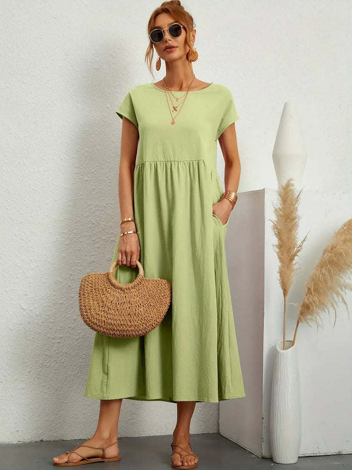 Ella™ Effortless Cotton Dress — Everyday Comfort & Timeless Style