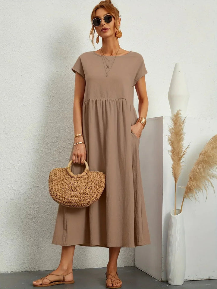 Ella™ Effortless Cotton Dress — Everyday Comfort & Timeless Style