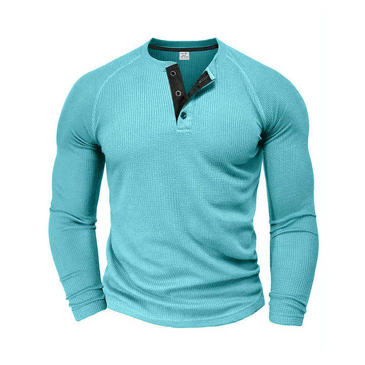 Adam | Waffle Knit Long Sleeve Shirt