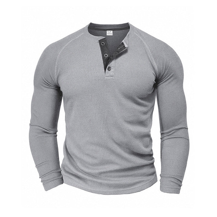 Adam | Waffle Knit Long Sleeve Shirt
