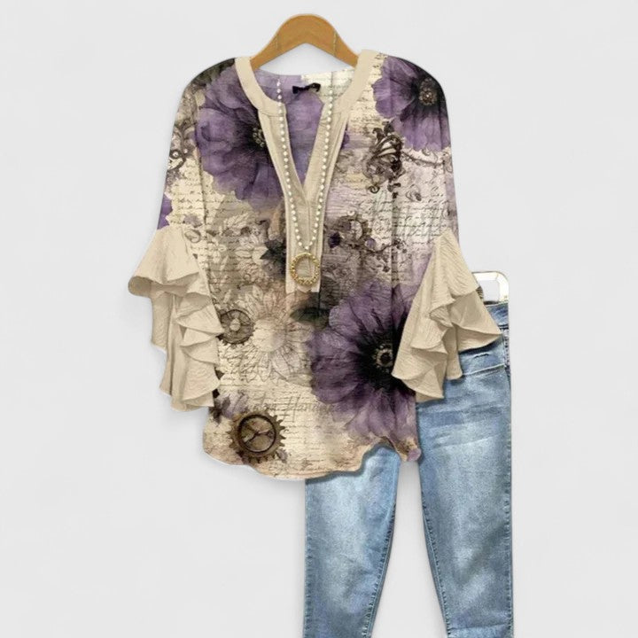 Aurelia – Showstopping Ruffle-Sleeve Blouse