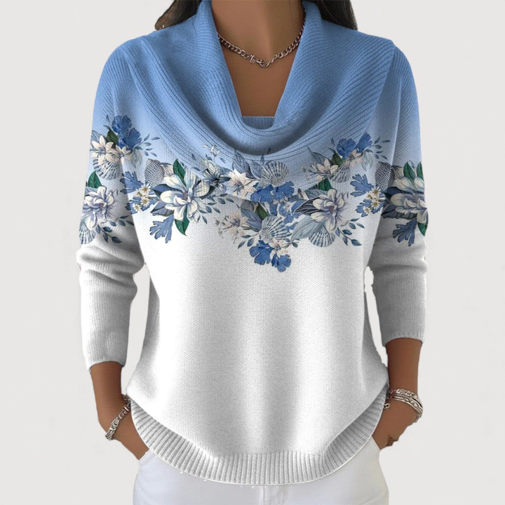 Love | Floral sweater with an ultra-soft neckline
