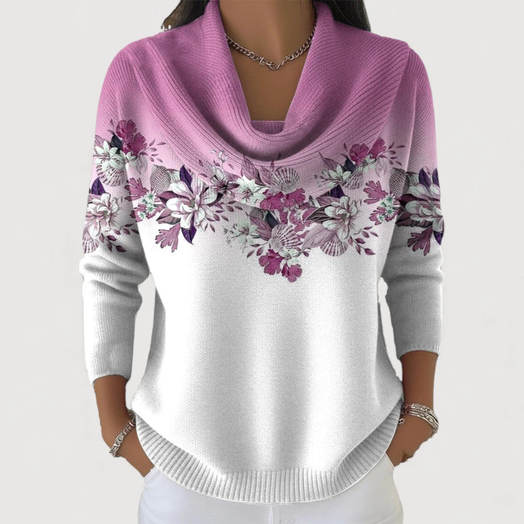 Love | Floral sweater with an ultra-soft neckline