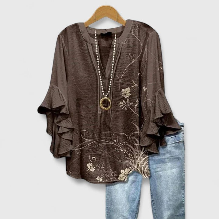 Aurelia – Showstopping Ruffle-Sleeve Blouse