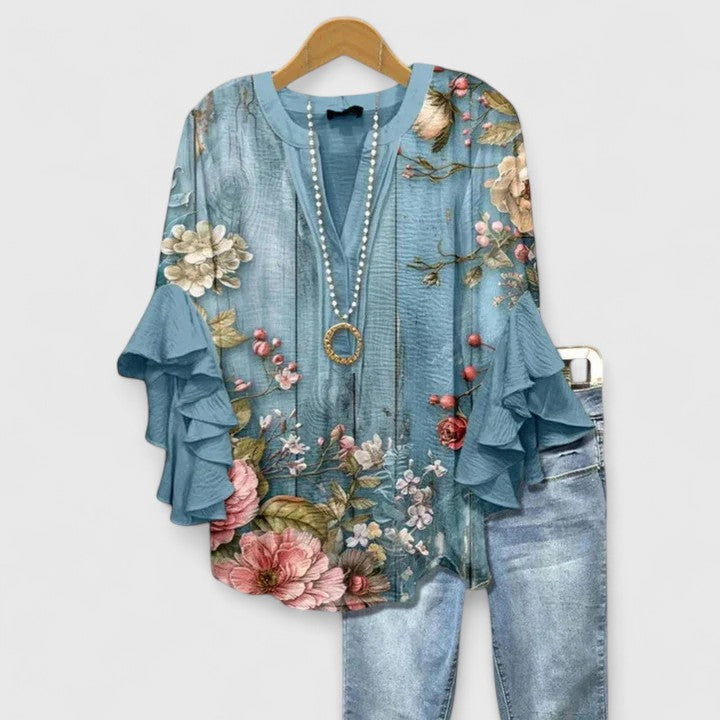 Aurelia – Showstopping Ruffle-Sleeve Blouse