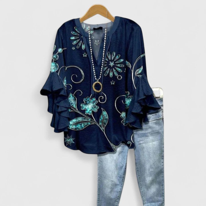 Aurelia – Showstopping Ruffle-Sleeve Blouse
